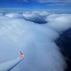 Flugwegposition um 12:16:18: Aufgenommen in der Nähe von Gemeinde Aibl, Österreich in 3869 Meter
